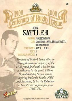 2008 NRL Centenary #70 John Sattler Back